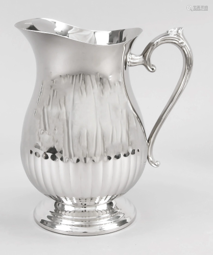 Large tankard, 20th c., plated