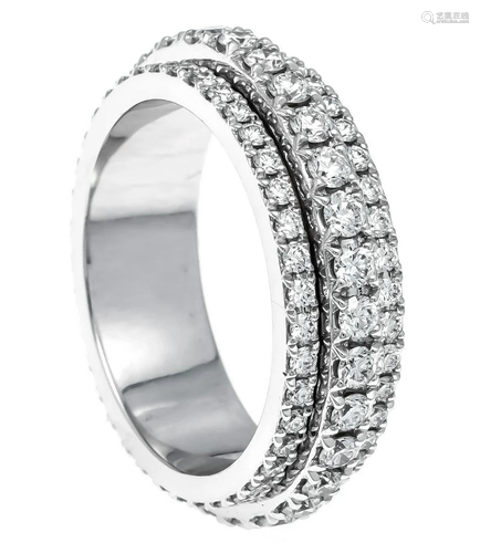 Brilliant-cut diamond ring WG