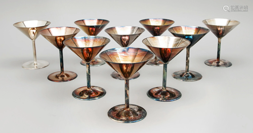 Ten ice bowls, German, 20th c.