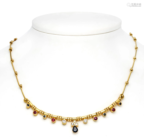 Ruby-sapphire-brilliant neckla