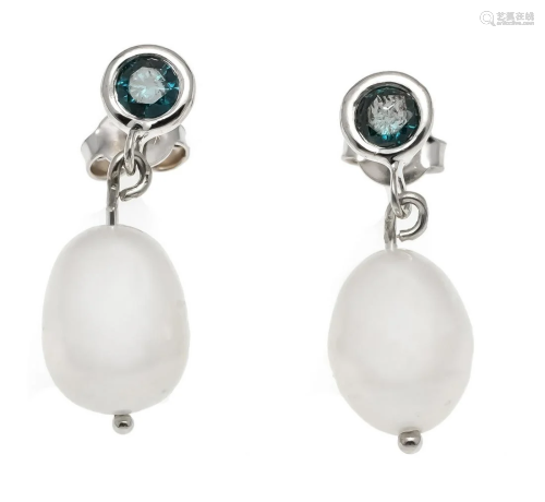 Cultured pearl stud earrings W