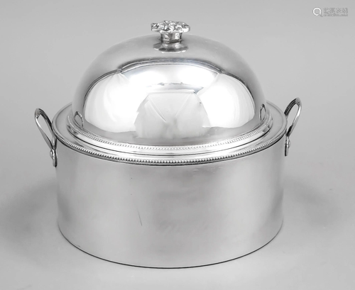 Large round caviar lidded vess