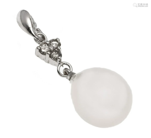 Cultured pearl pendant WG 585/