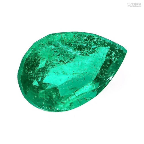 Emerald drop 1.37 ct, good cla