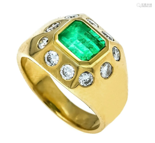 Emerald diamond ring GG 750/00