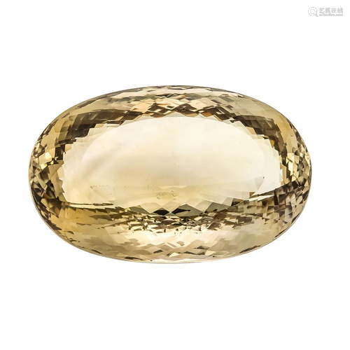 Lemoncitrine 253 ct, oval face