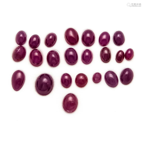 mixed lot ruby cabochons, tota