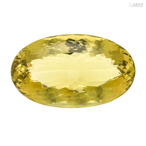 Citrine 283 ct, oval faceted,