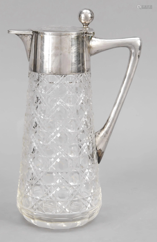 Tankard with silver mounting,