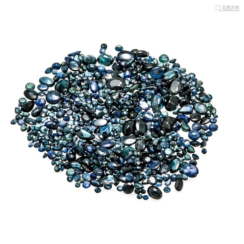 Large set of sapphires, total