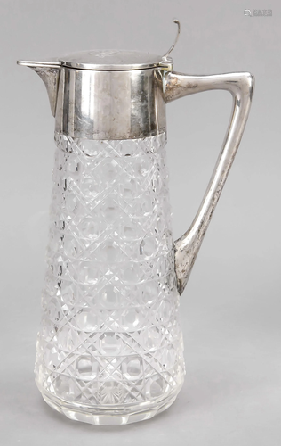 Tankard with silver mounting,