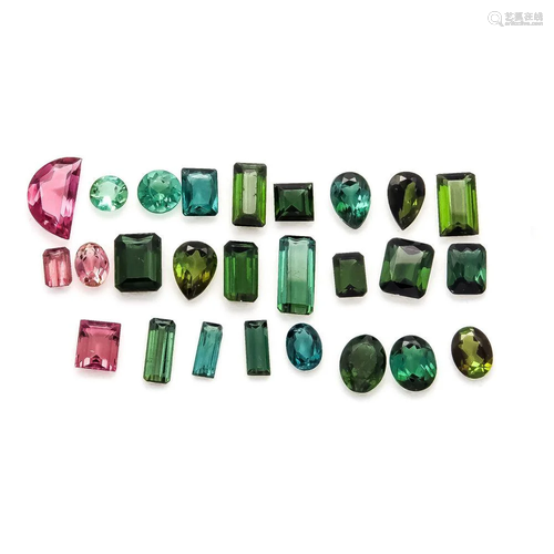 assorted tourmalines, total 40