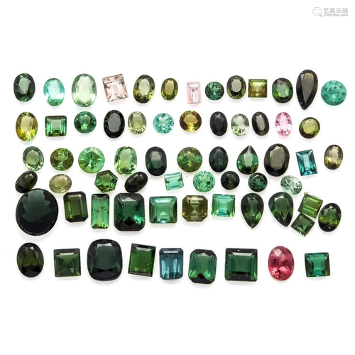 assorted tourmalines, total 56