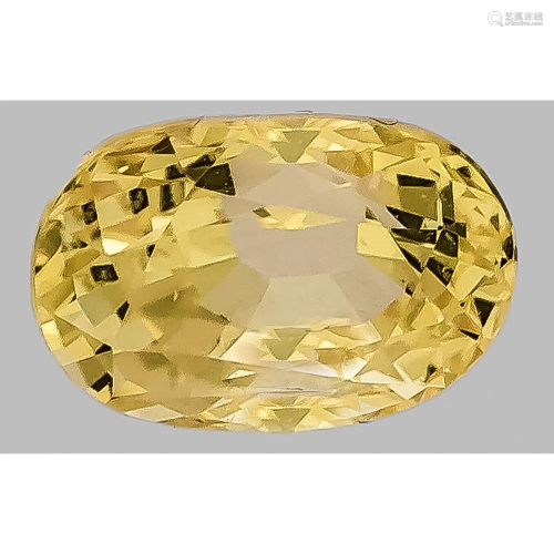 Yellow sapphire 1.66 ct, oval