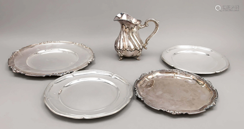 Set of five pieces, 20th centu