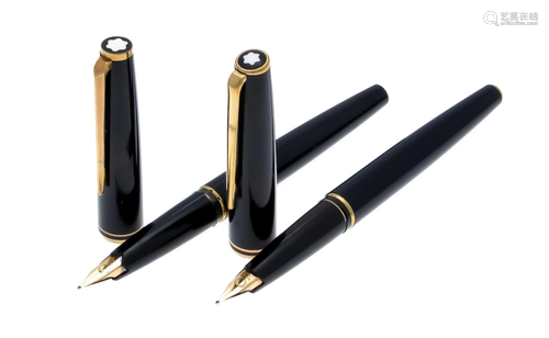 2 Montblanc pens, black lacque