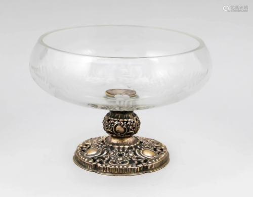 Round top bowl with silver bas