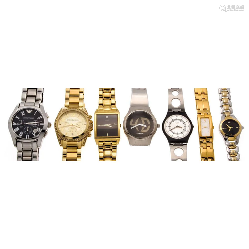 Convolute of 7 wristwatches, b