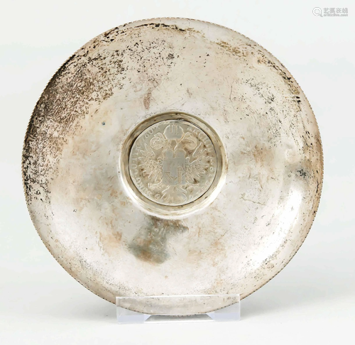 Round bowl, 20th century, silv