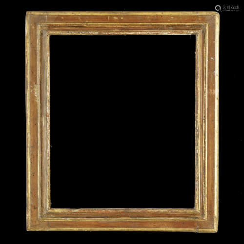 A partially gilt wood frame, 18th century