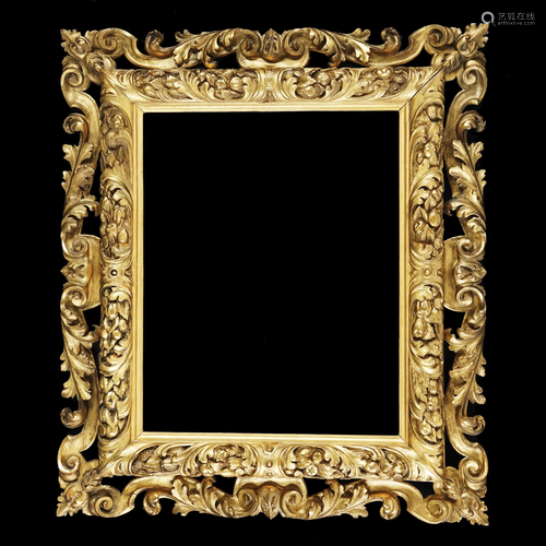 A carved gilt wood frame, 19th century