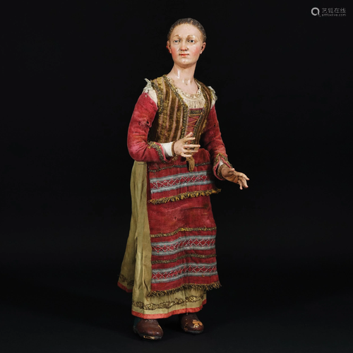 A Neapolitan female crib figure, 19th century