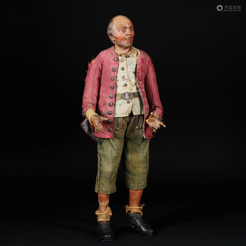 A Neapolitan male crib figure, 19th century