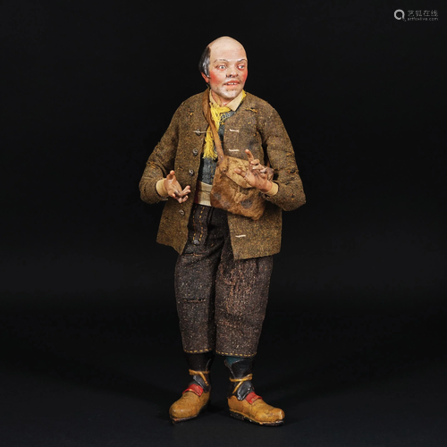 A Neapolitan male crib figure, 19th century