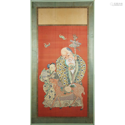 A pair of Chinese large panels