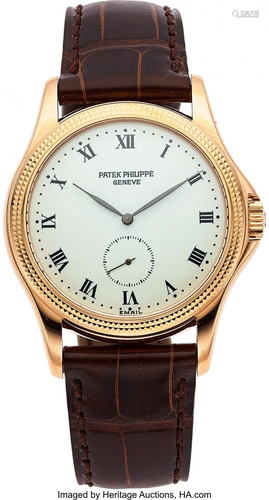 54079: Patek Philippe, Fine Rose Gold Wristwatch With E