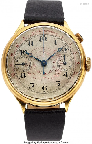 54091: Rolex, Rare Gold Monopulsante Chronograph, Ref.