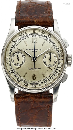 54084: Patek Philippe, A Fine And Rare Stainless Steel