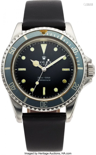 54044: Rolex, Stainless Steel Submariner, Refinished Di