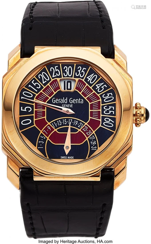 54072: Gerald Genta, Very Fine Octo Bi-Retro, Pink Gold