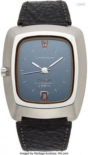 54110: Omega, Constellation Steel Electroquartz f 8192