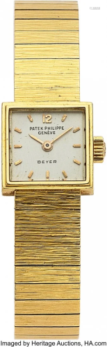 54015: Patek Philippe, Lady's 18k Gold Wristwatch For B