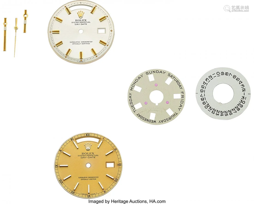 54120: Rolex, Two Day-Date Dials, Set Of Hands, Day-Dat