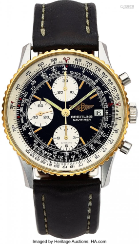 54036: Breitling, Ref. B13019 Steel And Yellow Gold Nav