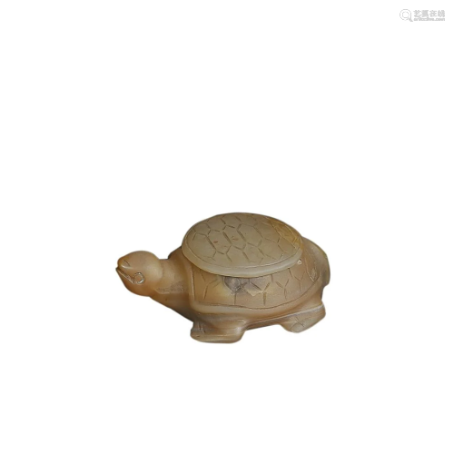 AGATE TURTLE SHAPED WATER BOWL
