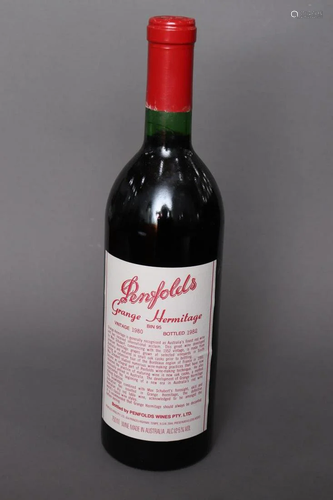 Bottle of Penfolds Grange Hermitage, Vintage 1980