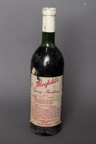 Bottle of Penfolds Grange Hermitage, Vintage 1973