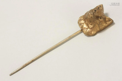 Victorian Gilt Figural Stick Pin,