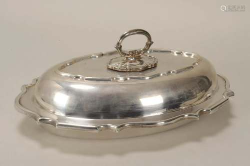 Heavy George V Sterling Silver Tureen and Cover,