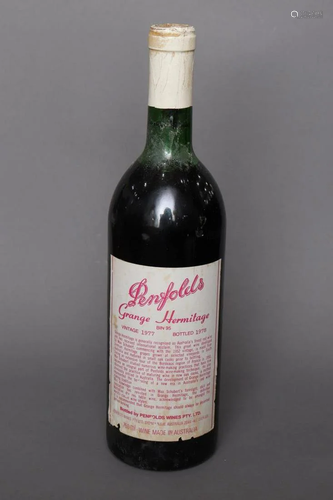 Bottle of Penfolds Grange Hermitage, Vintage 1977