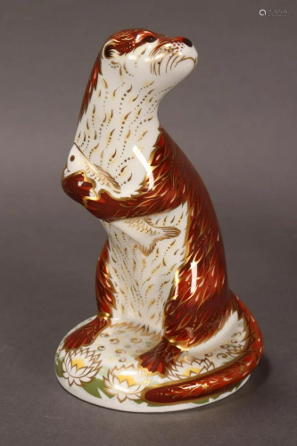 Royal Crown Derby 'Playful Otter' Paperweight,