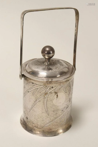 Chinese Silver Jar and Cover,