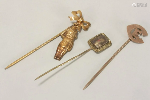 Three Early 20th Century Stick Pins,