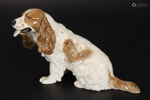 Rosenthal Porcelain Figure of a Spaniel,