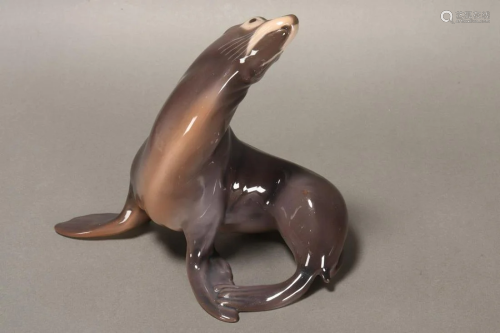 Bing and Grondahl Porcelain Figure of a Seal,