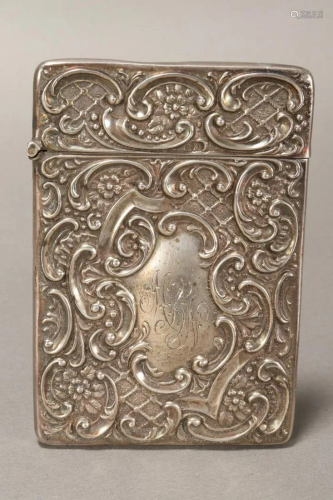 Late Victorian Sterling Silver Card Case,